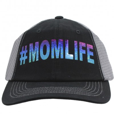 USA BLKGRY #MOMLIFE HOLOGRAPHIC RAINBOW GLITTER TRUCKER CAP CUSTOM USA MADE   eb-92005963
